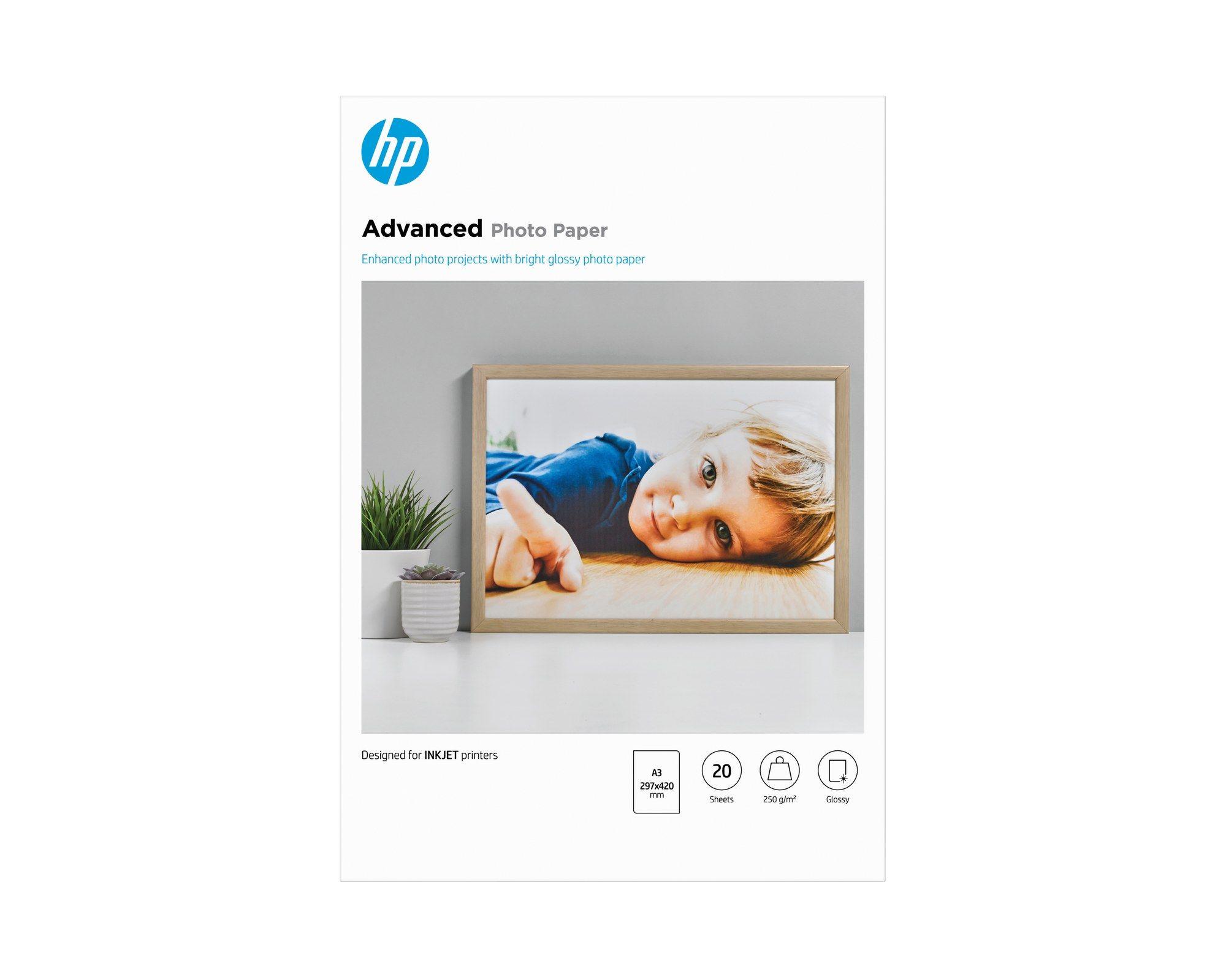 Papel Fotográfico Lustroso HP Advanced Q8697A (Impressoras de jato de tinta)