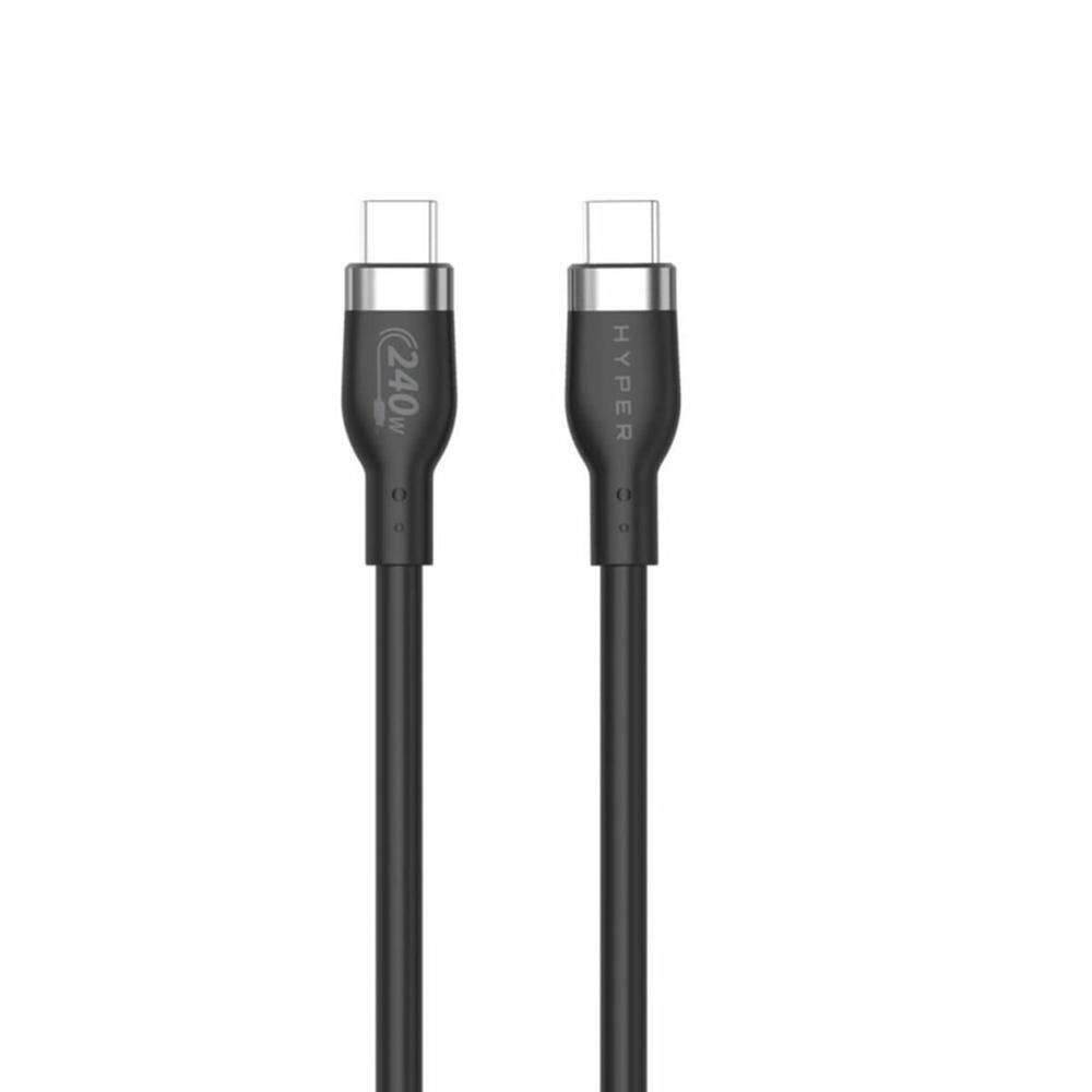 Cabo USB-C HYPER HJ4002BKGL (2 m - USB-C - Preto)