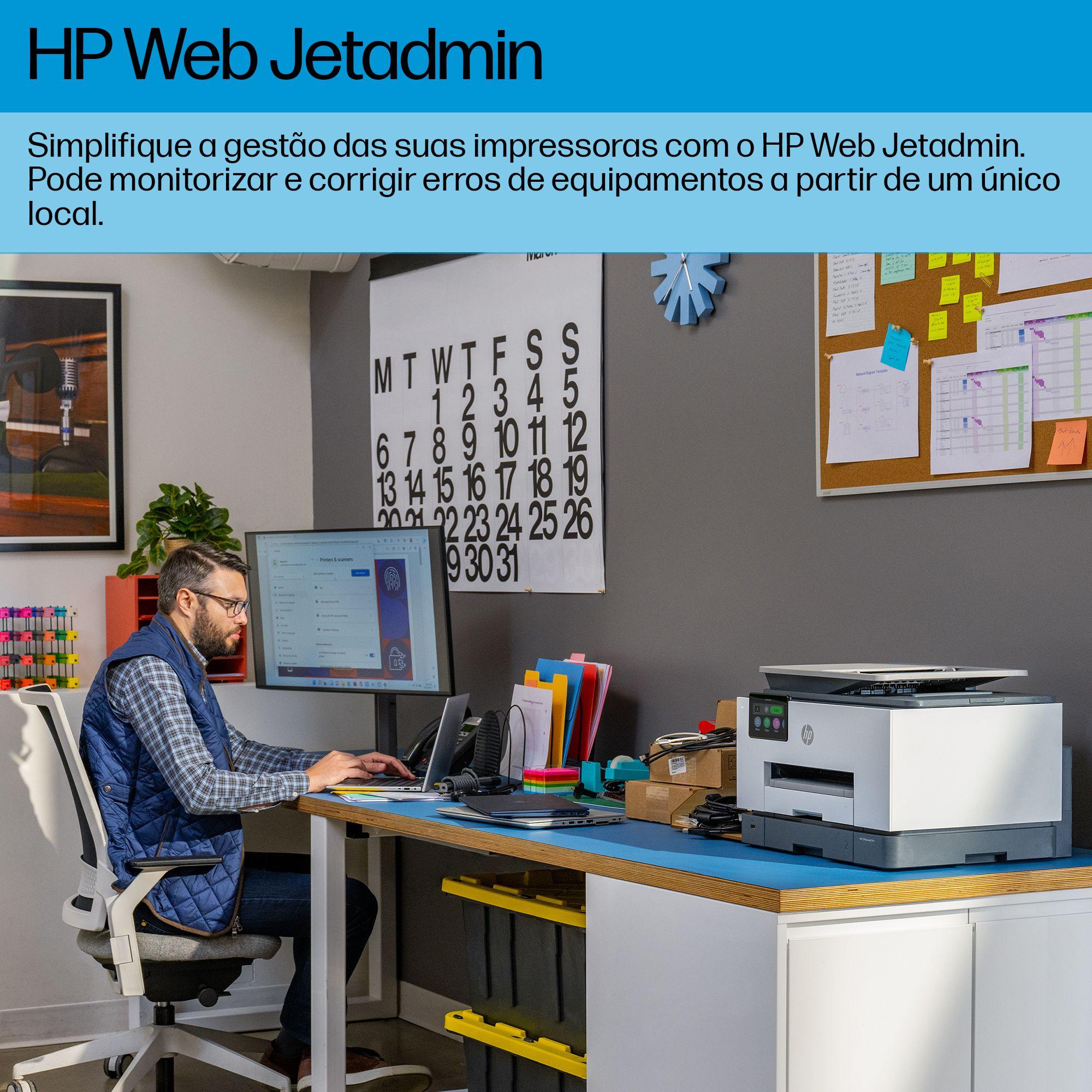 Impressora Multifunções HP OfficeJet Pro 9130b (A4 - Impressão a cores - 500 folhas - Cinzento), miniatura 7