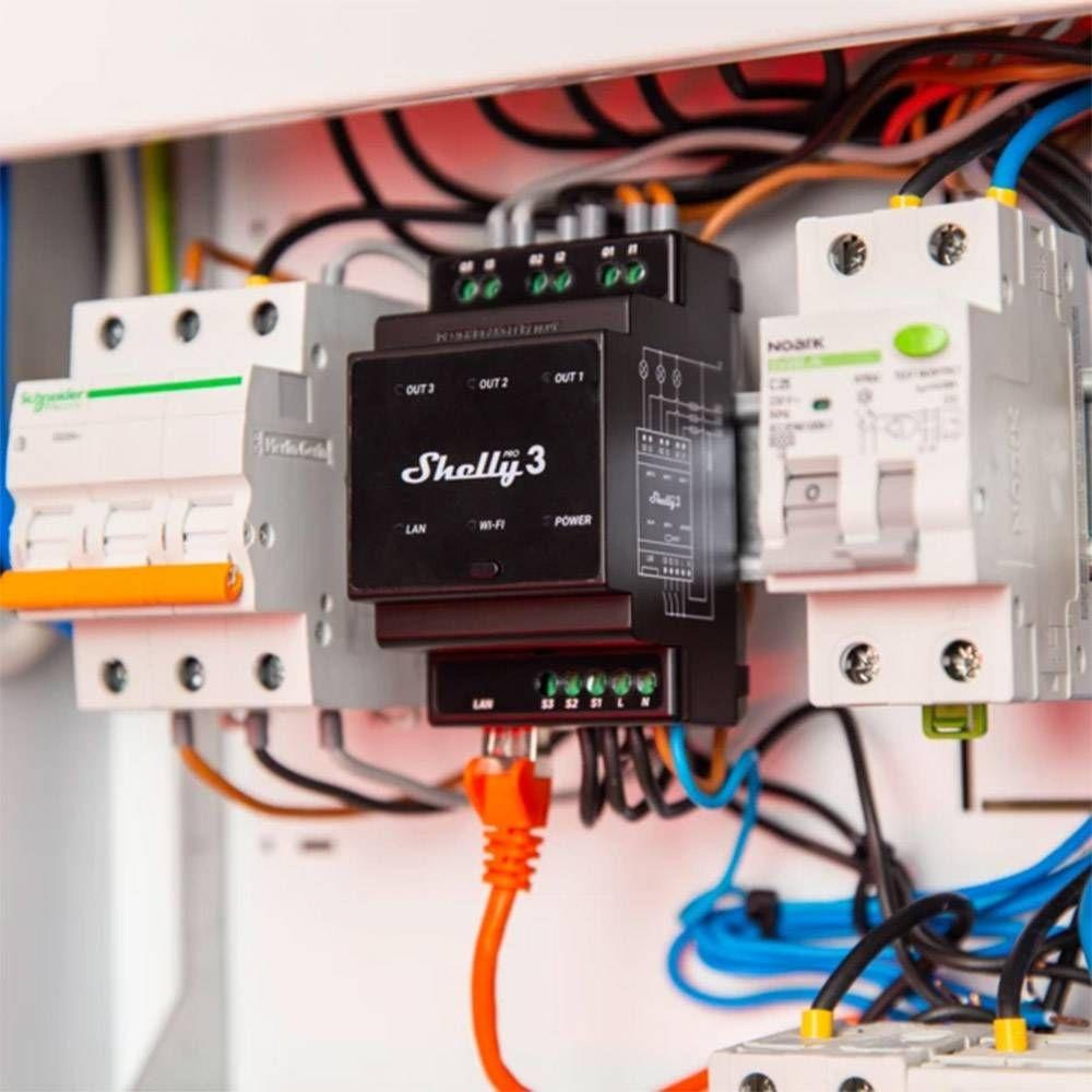 Relé Inteligente SHELLY Pro 3 (Preto) — miniatura 4
