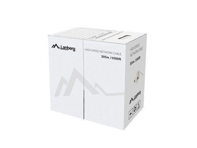Cabo de Rede Rígido LANBERG LCU6-12CU-0305-S (305 m - Cat6 - Cinzento), imagem 1