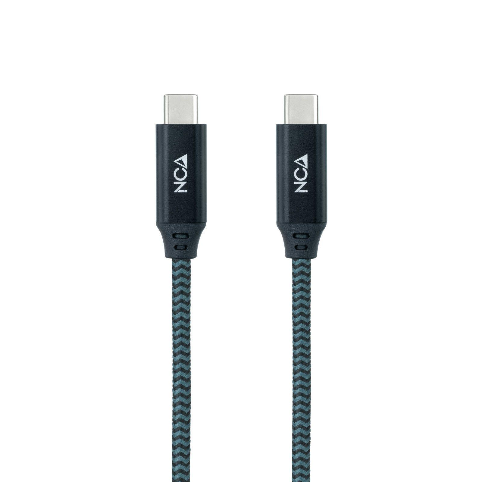 Cabo USB-C NANOCABLE 10.01.4302-COMB (2 m - USB C - Verde-azulado, Preto e Cinzento) — miniatura 2