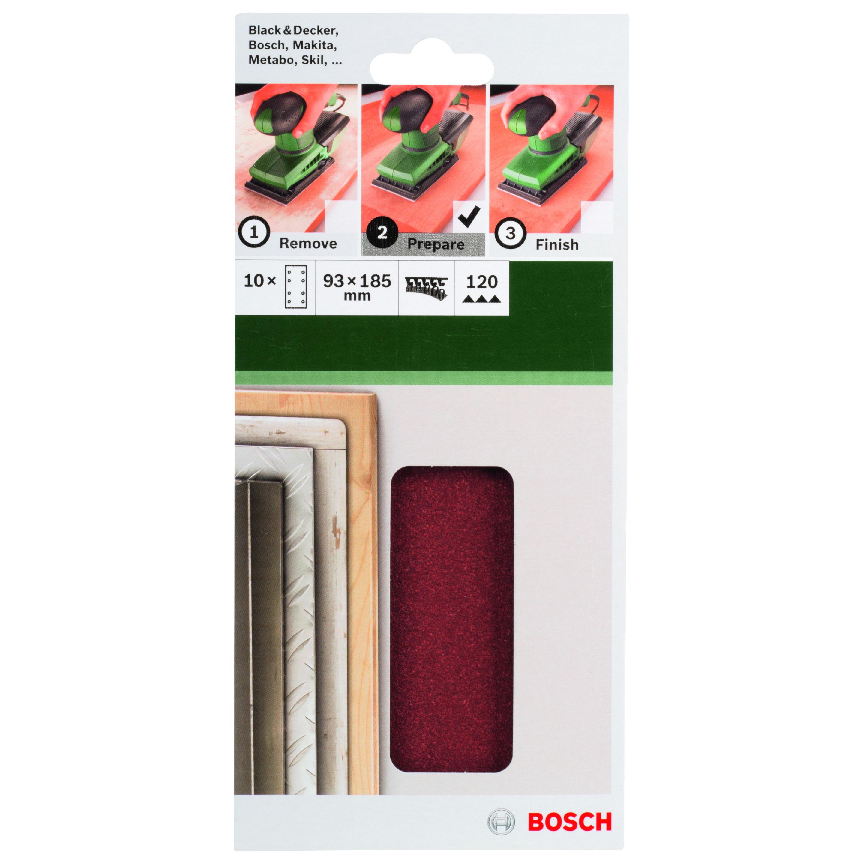 Folhas de Lixa BOSCH 2609256A83 (93 x 185 mm), miniatura 2