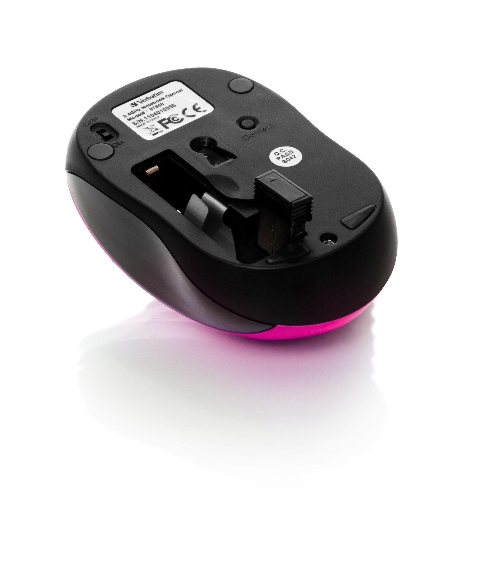 Rato VERBATIM Go Nano (1600 DPI - Rato ótico - RF Wireless - Rosa) — miniatura 5
