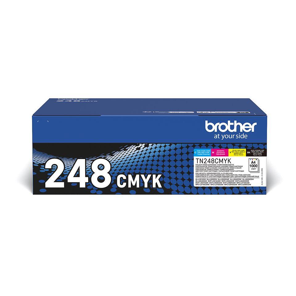 Pack de 4 Toners BROTHER TN-248VAL (Preto, Ciano, Magenta e Amarelo)