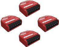 Conjunto de 4 Relés Inteligentes SHELLY 1PM Gen3 (Plástico - Preto)