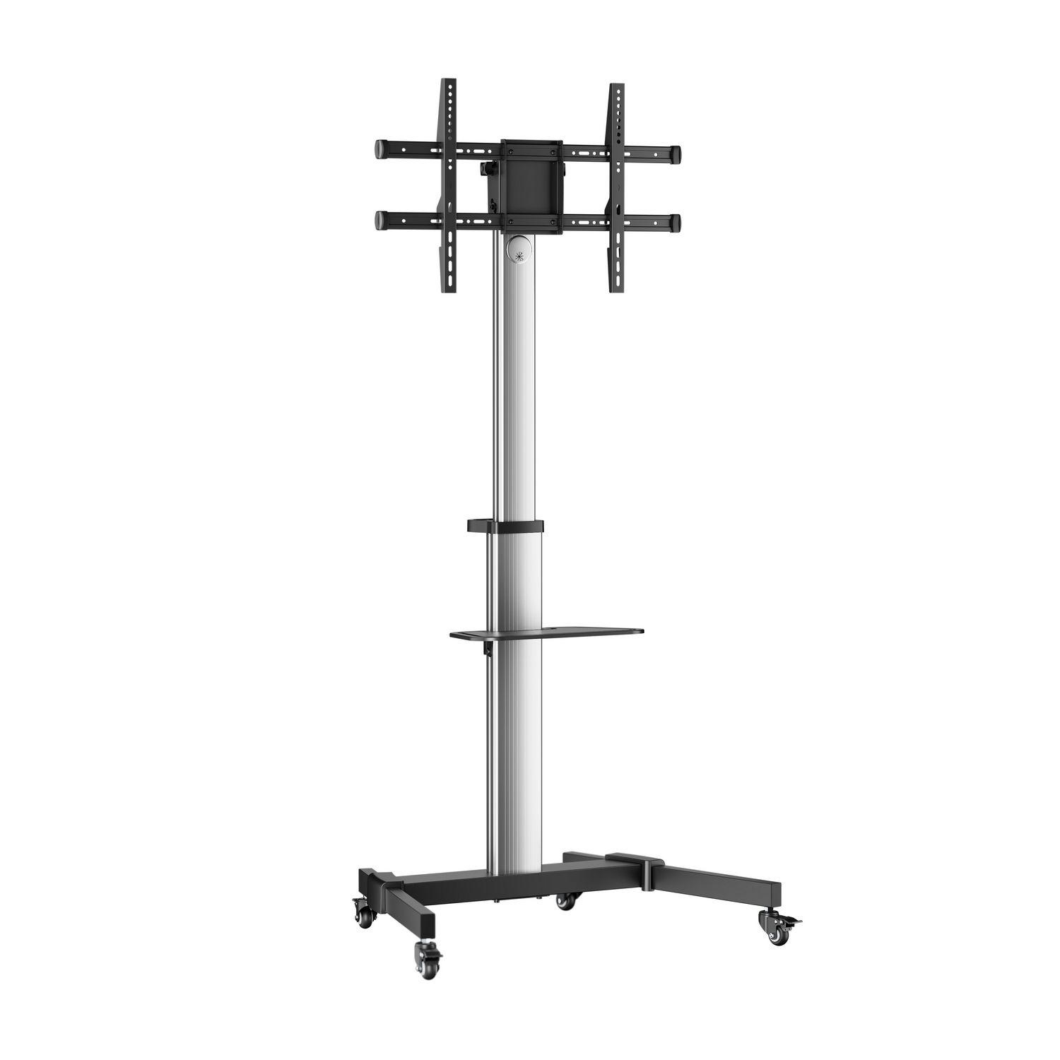 Suporte de Chão com Rodas para TV AISENS FT86TRE-197 (37-86" - 50 kg - Preto e Prateado)