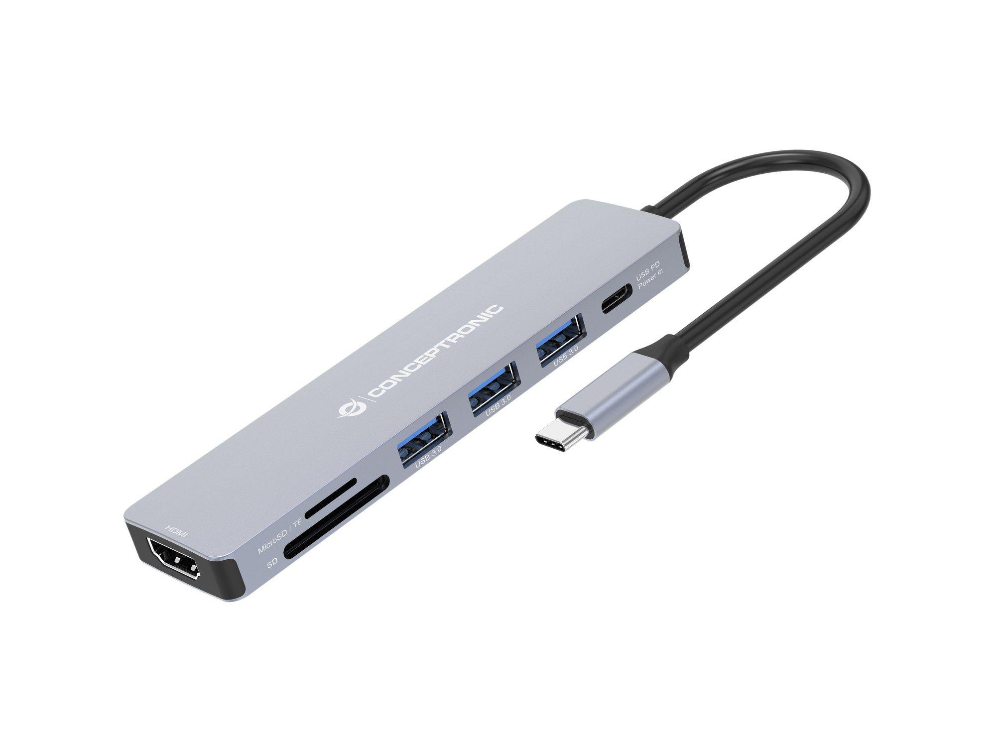 Dock USB-C CONCEPTRONIC DONN19G (0,25 m - Cinzento) — miniatura 2