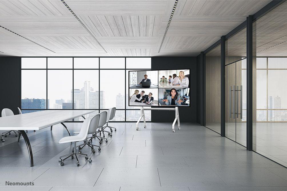 Suporte de Chão para Televisão com Rodas NEOMOUNTS FL50-575WH1 (65–115″ - 125 kg - Branco), miniatura 14