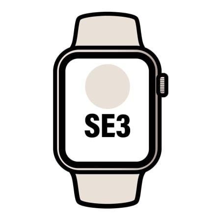 Smartwatch APPLE Watch SE 3 GPS + Cellular (Retangular - iOS - Retina OLED - Bege areia)