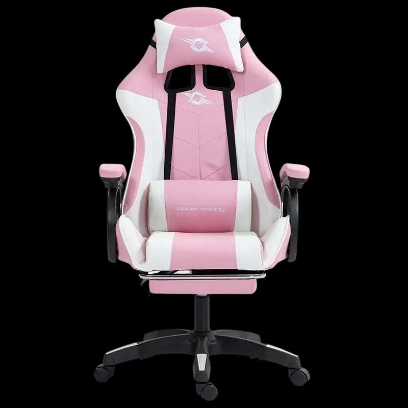 Cadeira Gaming POWERGAMING 813 (Branco e Rosa)