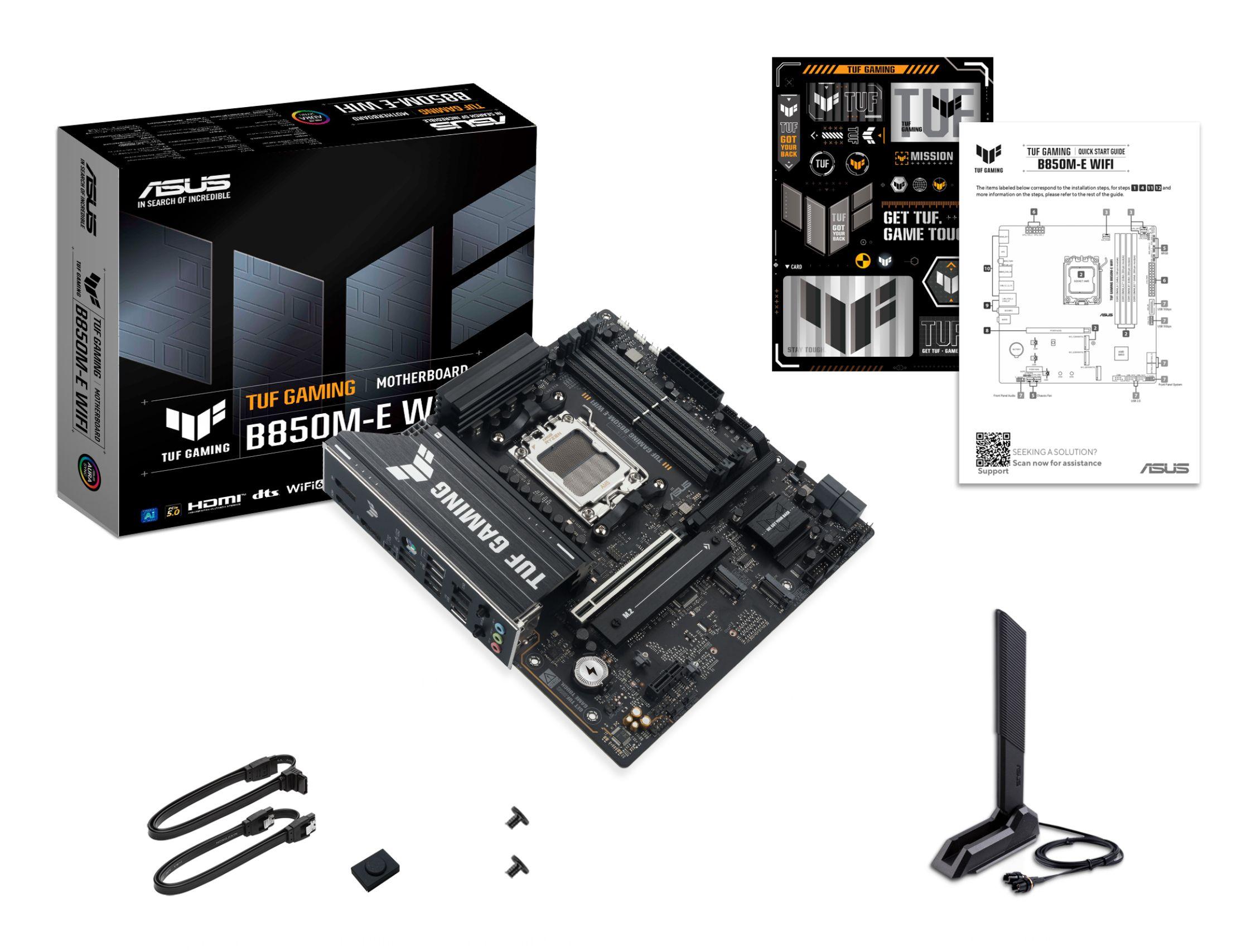 Motherboard ASUS TUF GAMING B850M-E WIFI (AM5 - micro-ATX - Duplo canal - Cinzento), miniatura 9