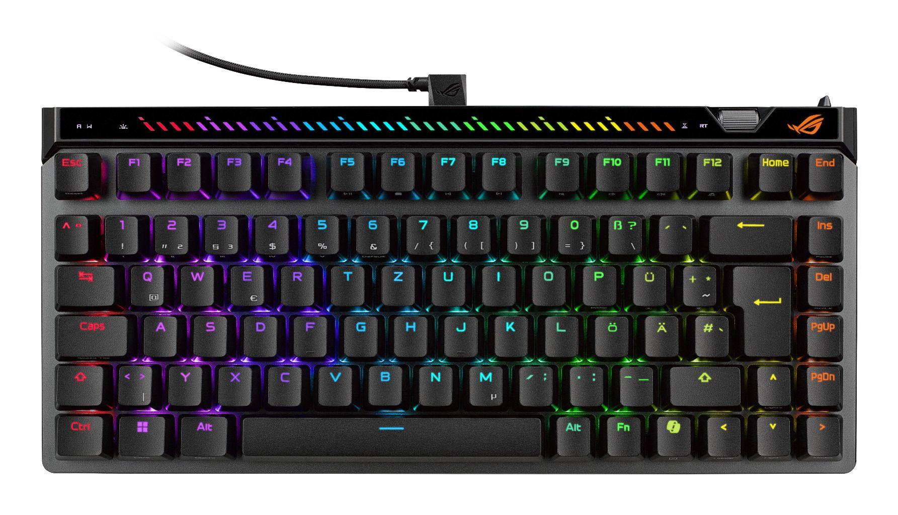 Teclado ASUS ROG Falchion Ace 75 HE (Magnetic-mechanical key switch - 75% - USB - Preto)