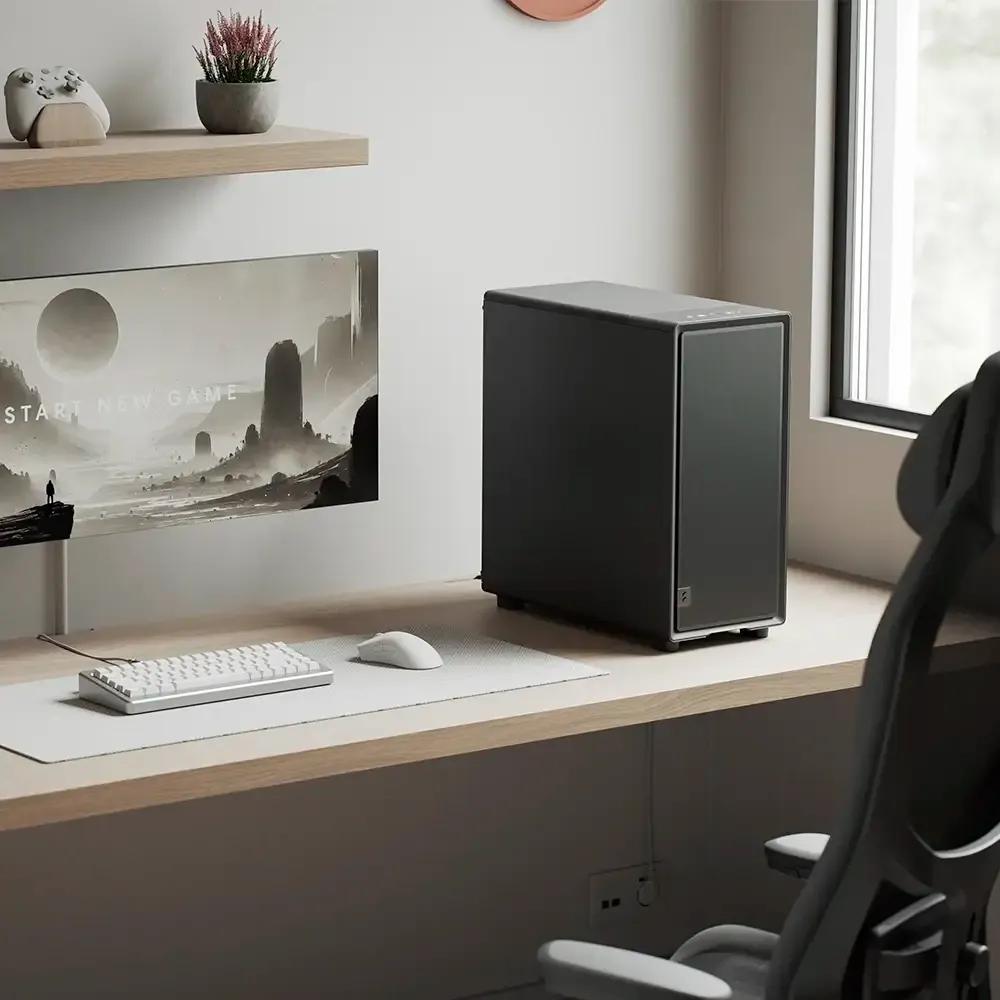 Caixa ATX FRACTAL DESIGN Epoch Black Solid (ATX, Micro ATX, Mini-ITX - Midi Tower - Aço - Preto) — miniatura 4