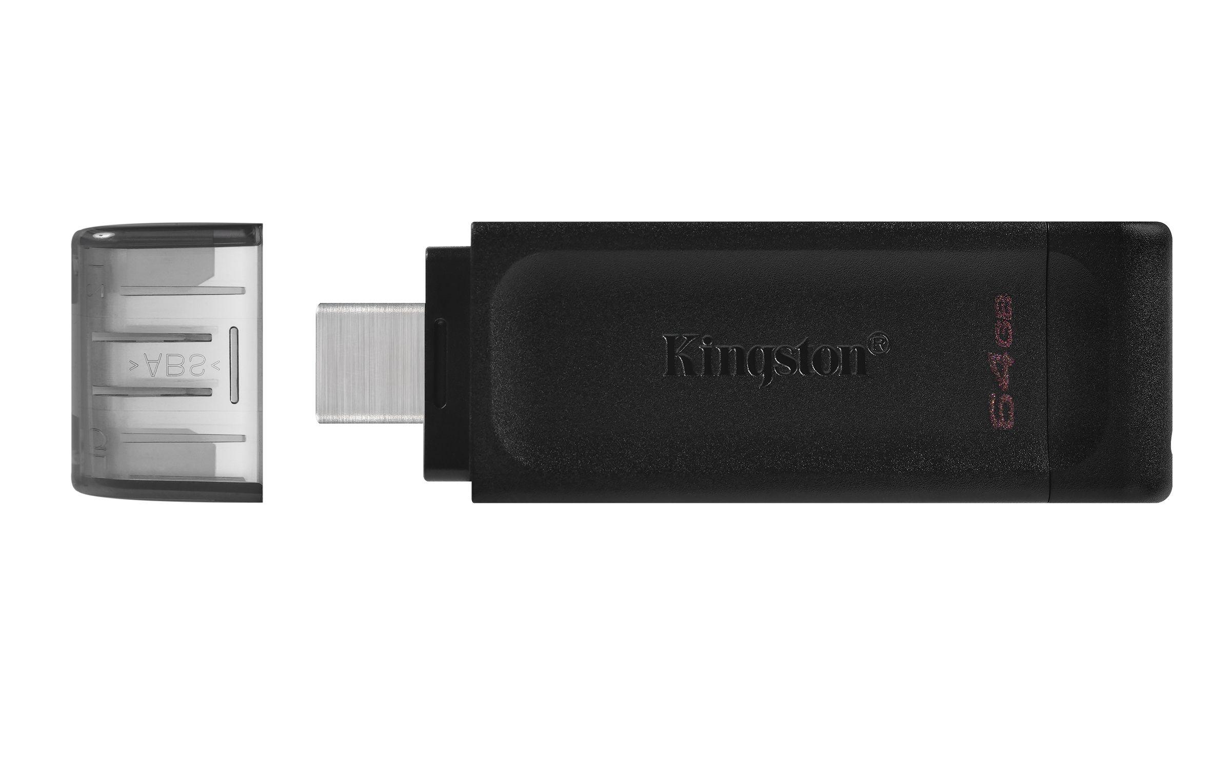 Pen USB KINGSTON DataTraveler 70 DT70/64GB (64 GB - USB Type-C - 3.2 Gen 1 - Preto), miniatura 3