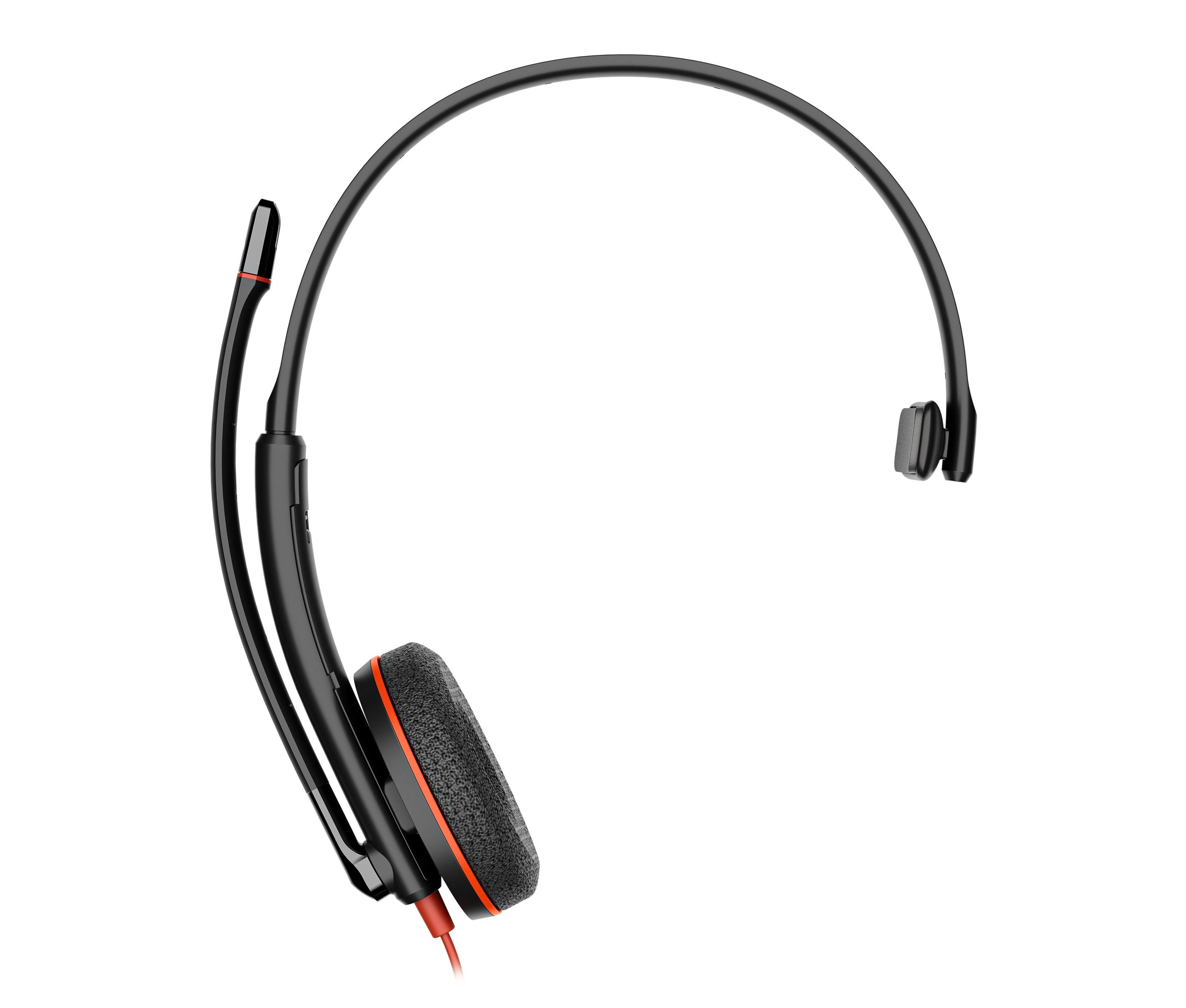 Auscultadores POLY Blackwire 3210 (Monofónico - Com fios - Supra-aural - Preto)