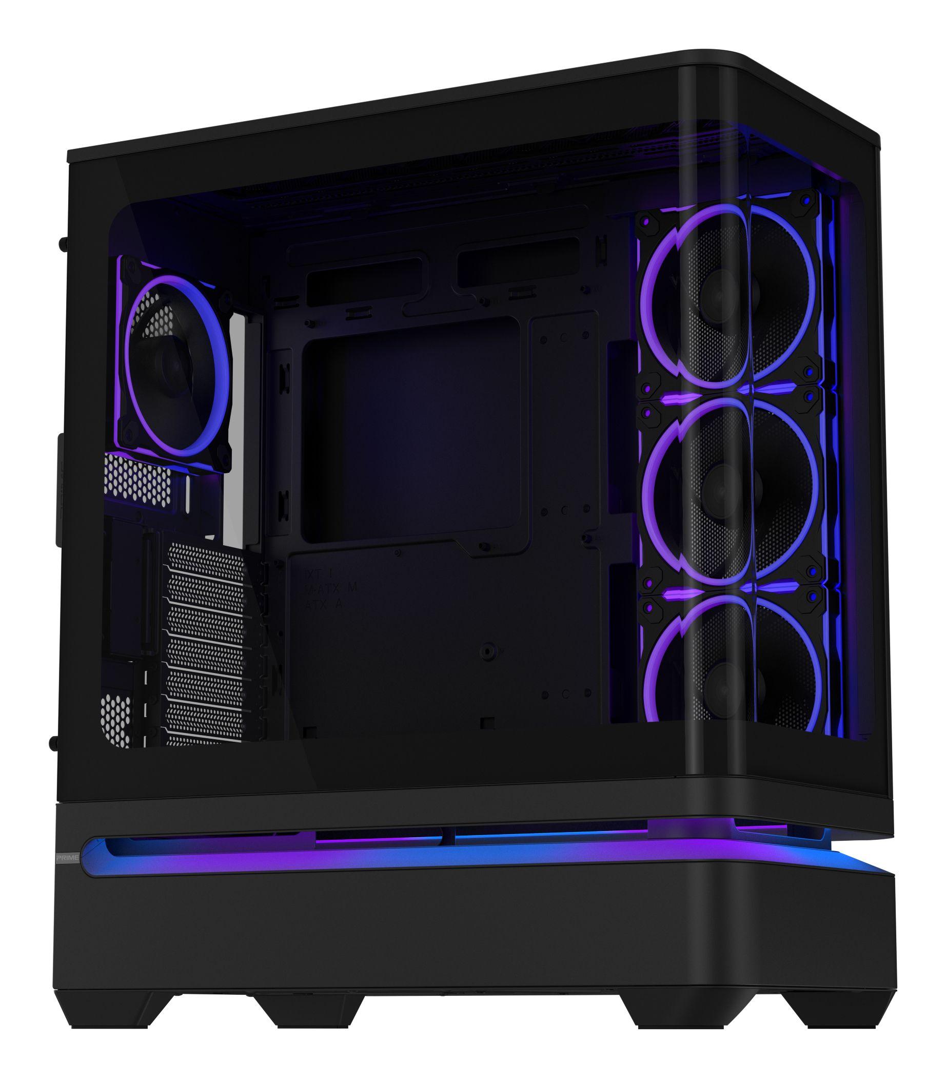 Caixa PC ASUS PRIME AP304 TG ARGB (Mini-ITX, ATX, micro ATX - 17,5 cm - 42 cm - Preto) — miniatura 2