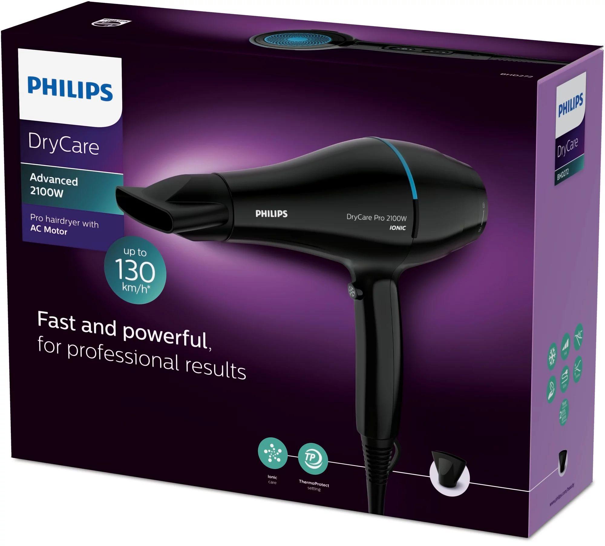 Secador de Cabelo PHILIPS DryCare Pro BHD272/00 (Preto), miniatura 2