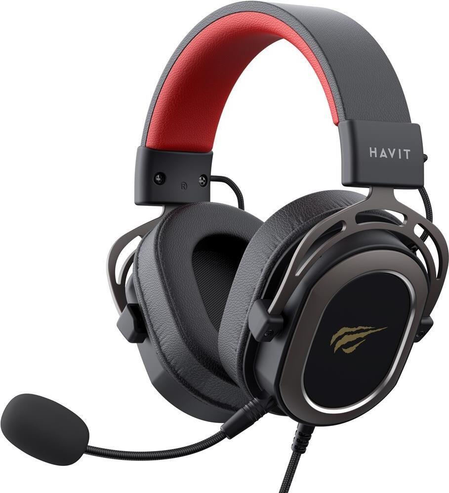 Headset Gaming HAVIT H2008D (Auscultadores - Com fios - Circumaural, fechado - Preto e Vermelho)
