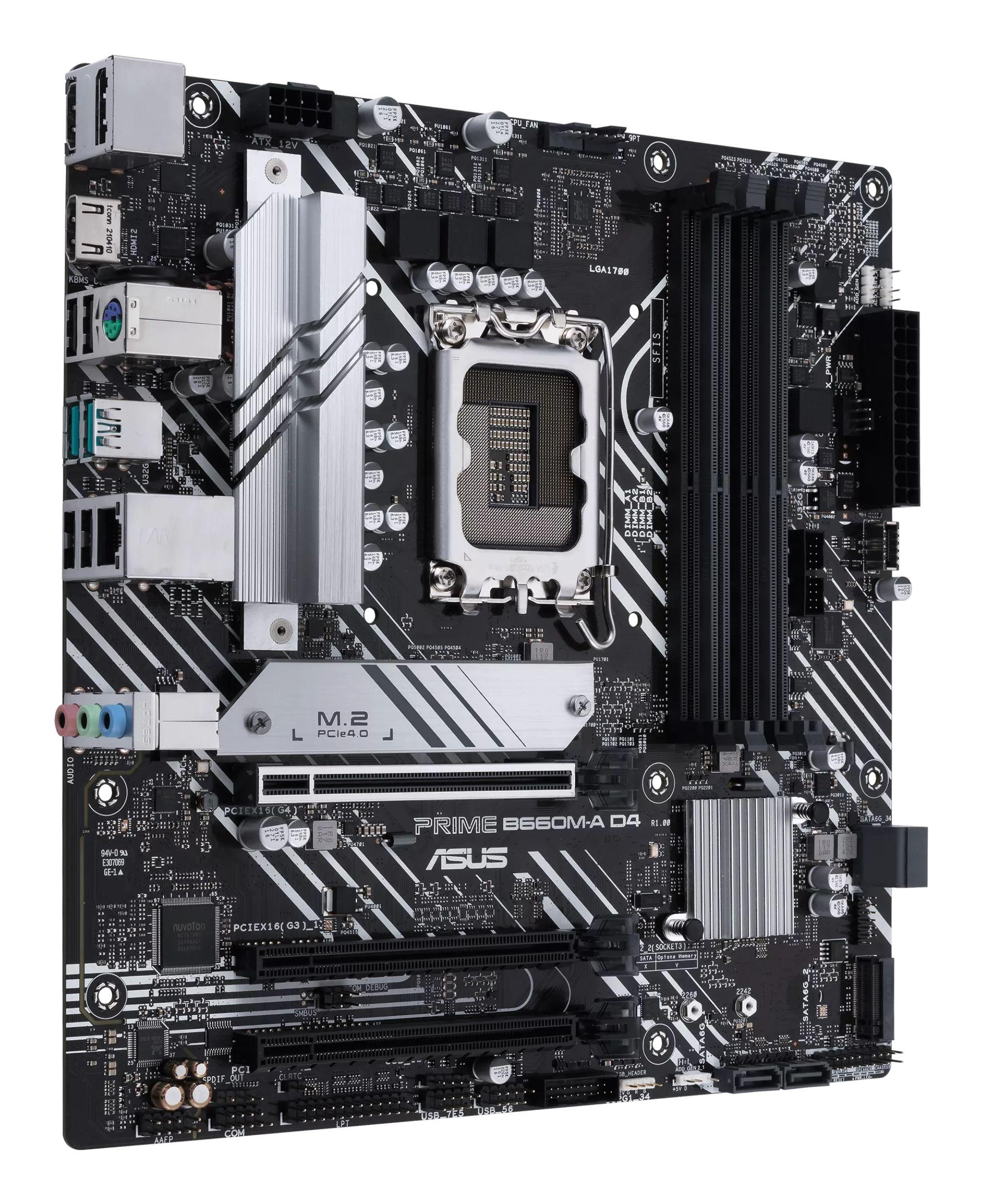 Motherboard ASUS PRIME B660M-A D4-CSM (LGA 1700 - micro ATX - Duplo canal) — miniatura 3