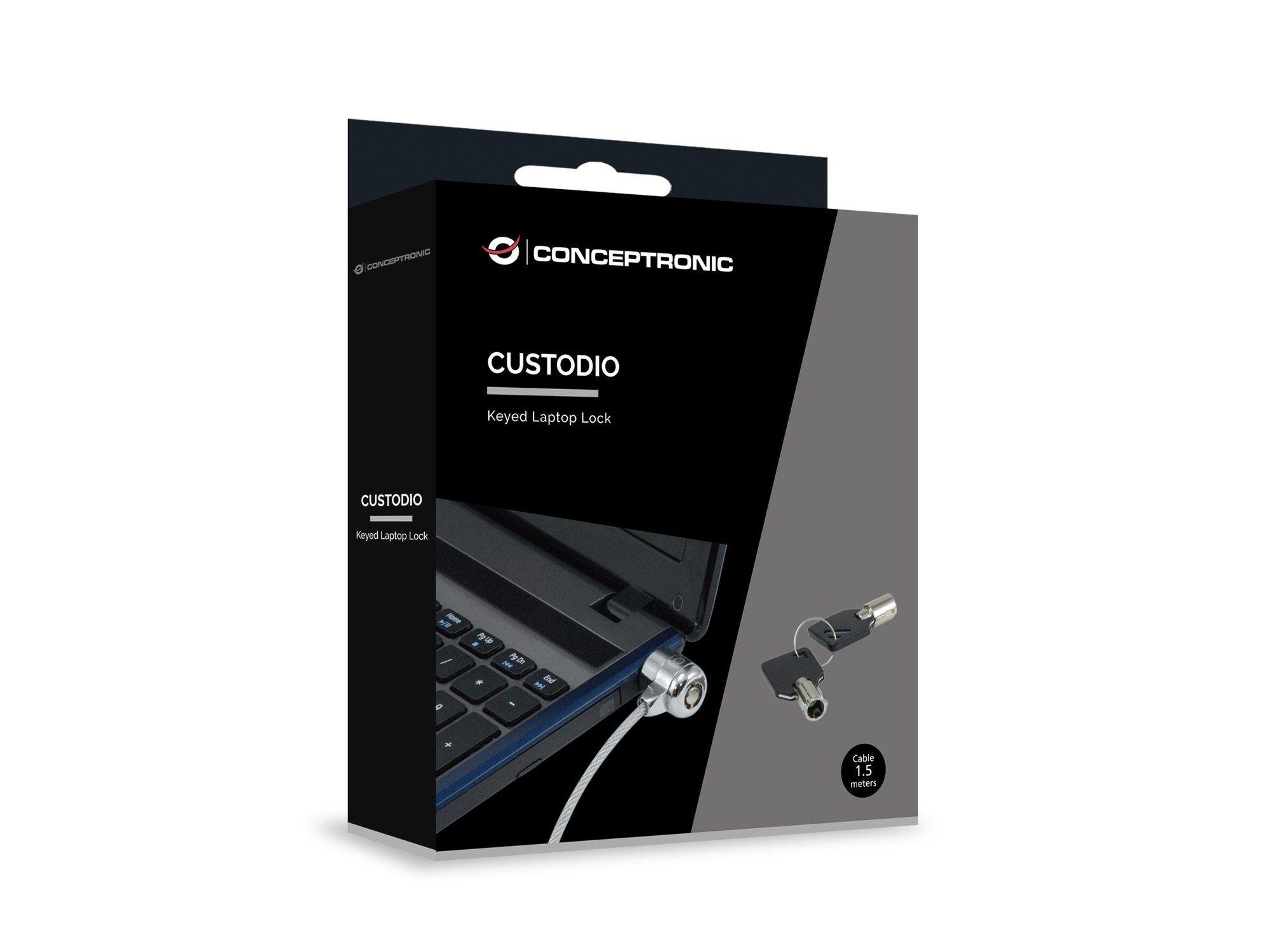 Cabo de Segurança CONCEPTRONIC CNBSLOCK15 (Kensington - 1,5 m - Prateado), miniatura 3
