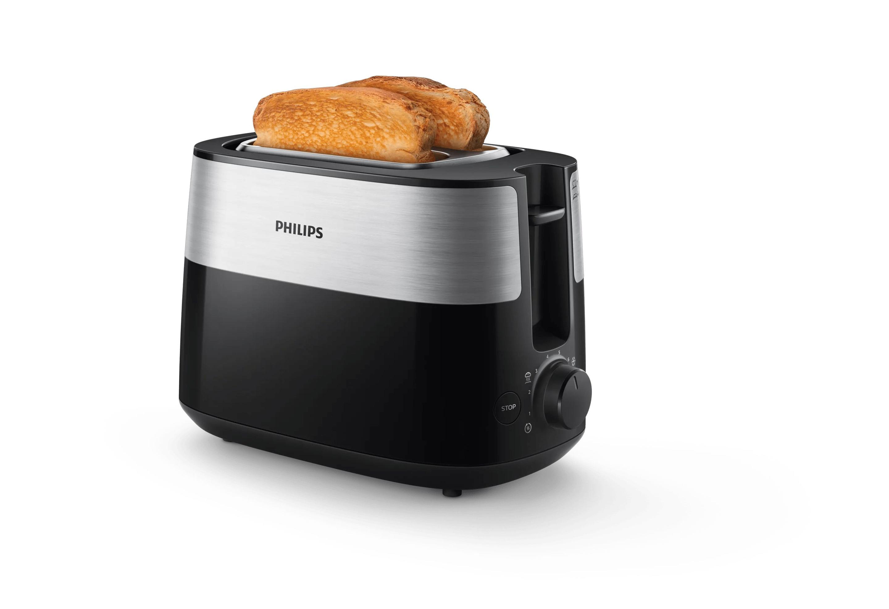 Torradeira PHILIPS HD2516/90 (900 W - 2 fatias - Plástico - Preto)