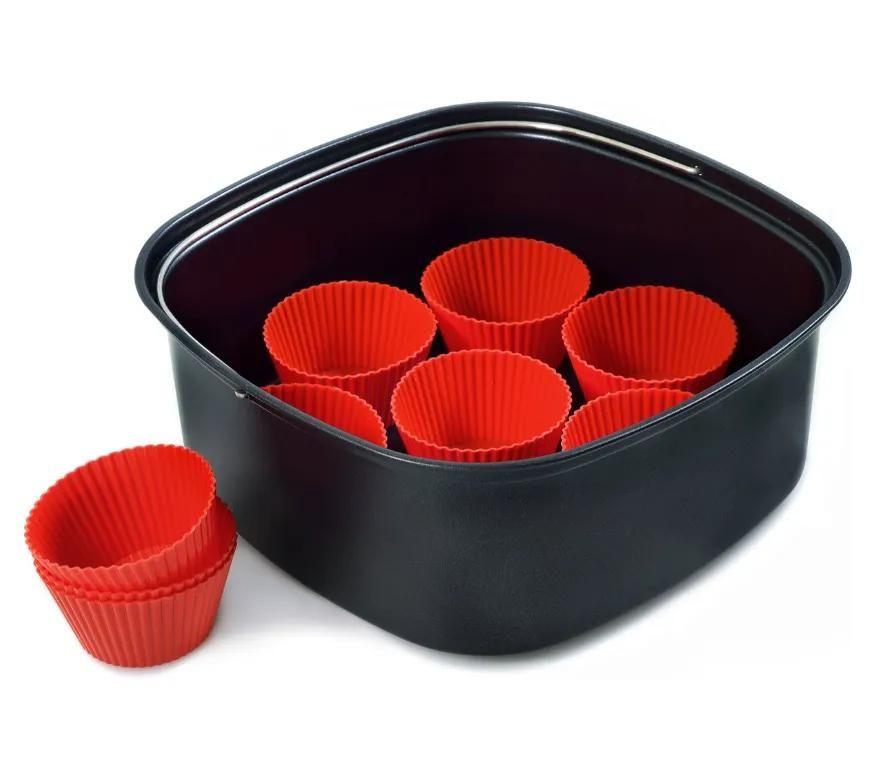 Kit de Pastelaria para Air Fryer PHILIPS HD9956/00 (Altura 8,9 cm - Preto e Vermelho)