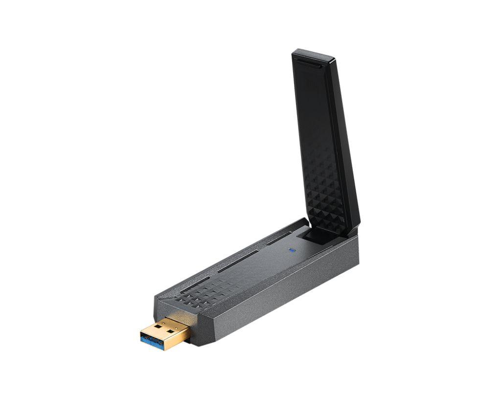 Adaptador USB Wi-Fi MSI GUAX18 (Wi-Fi 6 - 1201 Mbit/s - Dual Band - Preto), miniatura 2