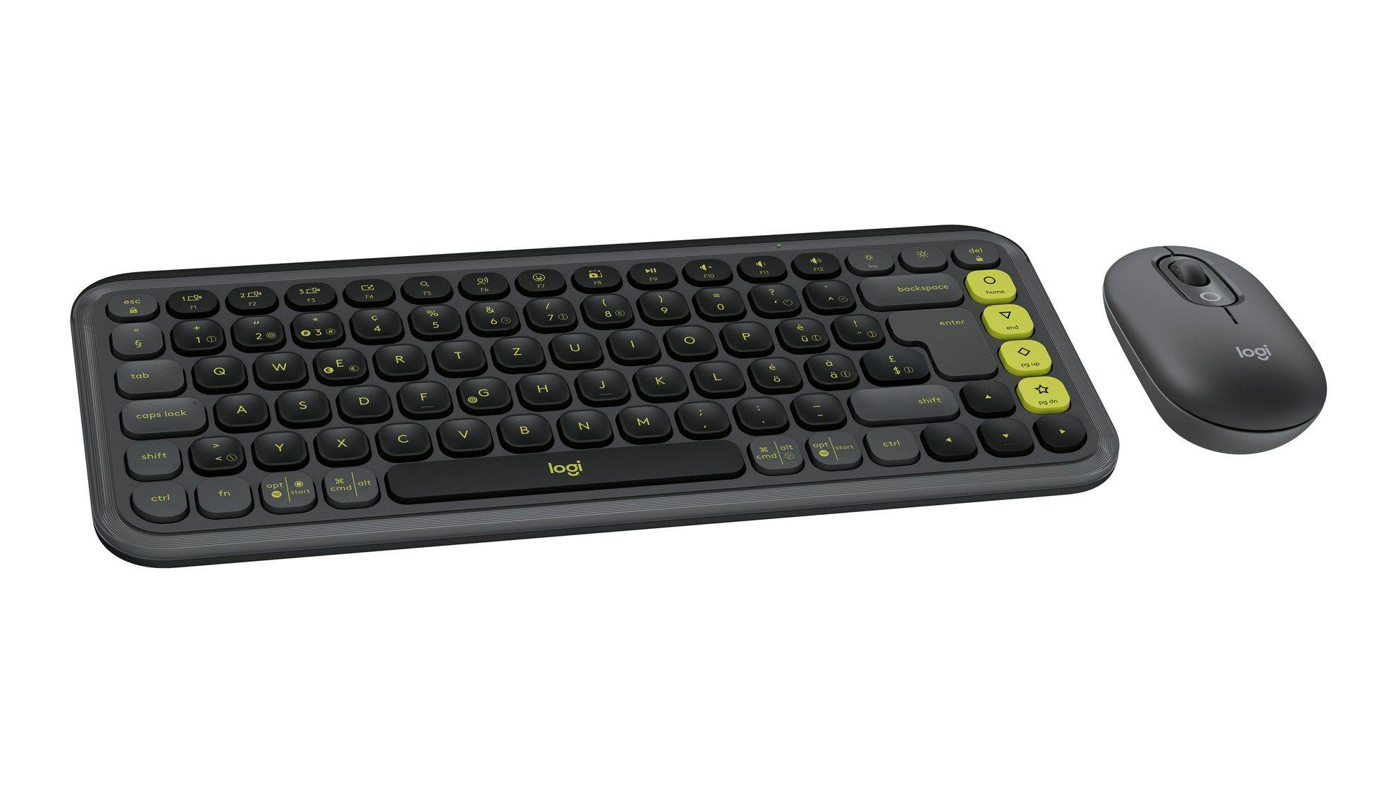 Conjunto de Teclado e Rato LOGITECH POP ICON COMBO (Suíço - Teclas tesoura - Mini - Grafite), miniatura 3