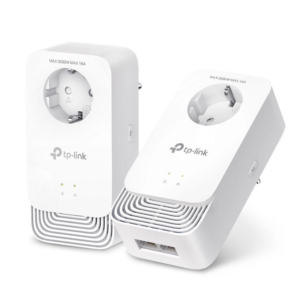 Kit de Adaptadores Powerline TP-LINK PG2400P KIT (2 por adaptador; 4 no conjunto - Gigabit Ethernet - 2 unidades - Branco)