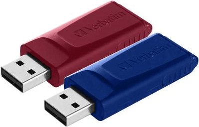Pen USB VERBATIM Store 'n' Go Slider 49327 (Slide - USB Type-A - Deslizante retrátil - Azul/Vermelho)