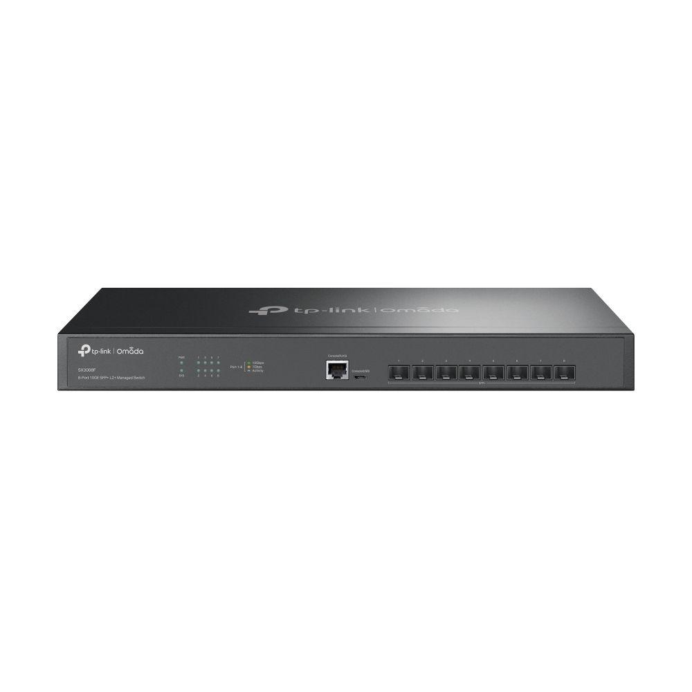 Switch de Rede TP-LINK TL-SX3008F (16 MB - 160 Gbit/s - L2/L3 - Preto)