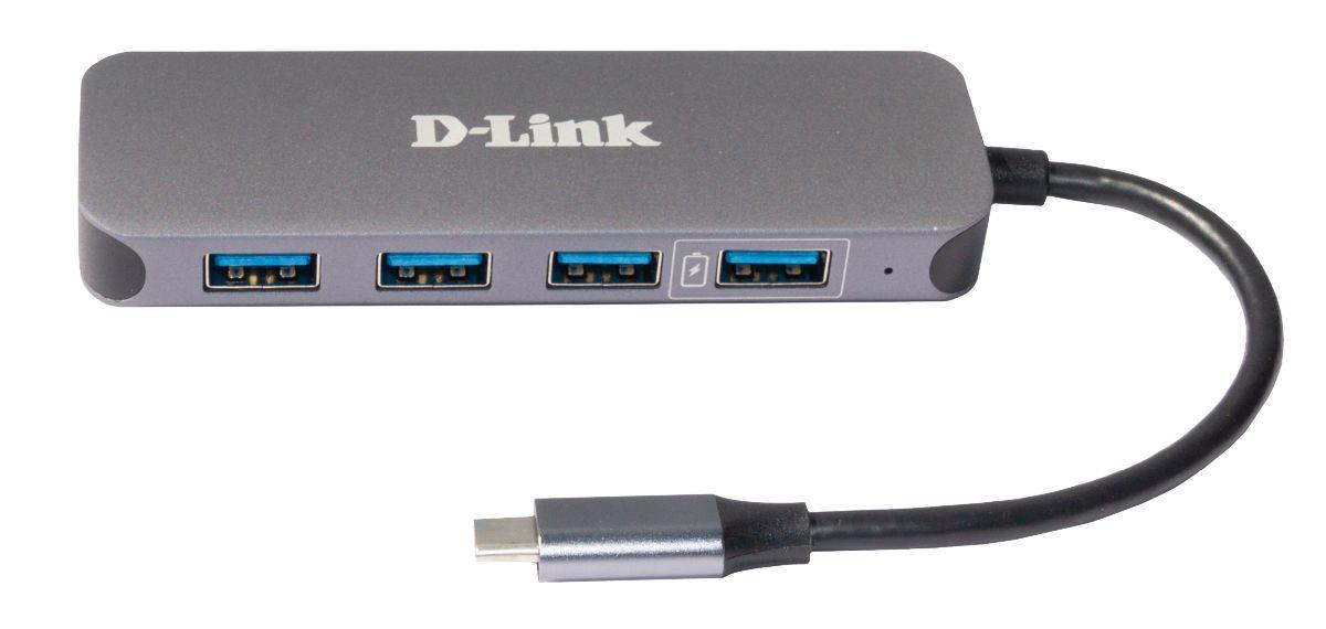 Hub USB-C D-LINK DUB-2340 (Cinzento) — miniatura 2