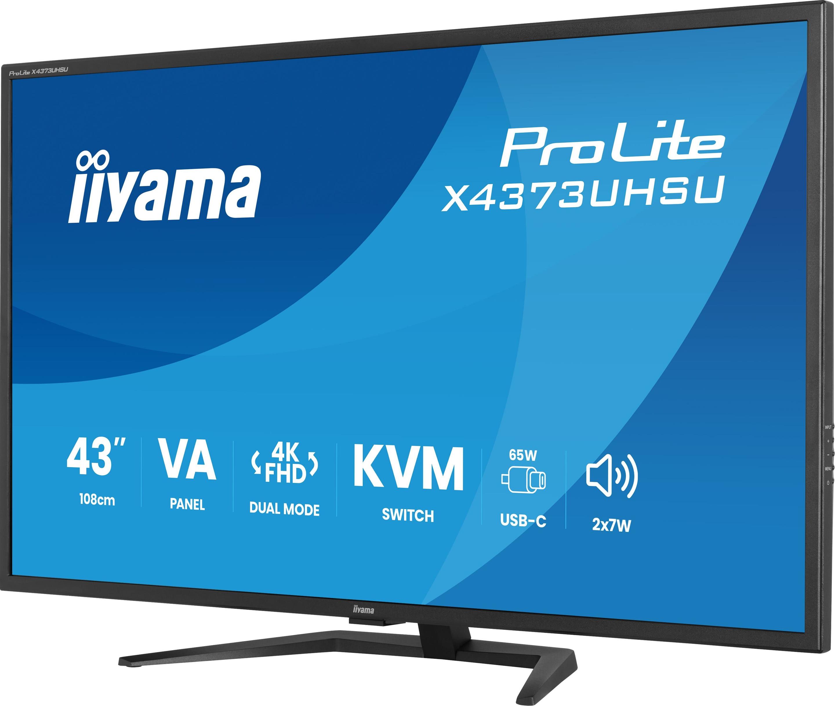 Monitor IIYAMA ProLite X4373UHSU-B2 (42,5" - VA - 60 Hz - Preto), miniatura 3