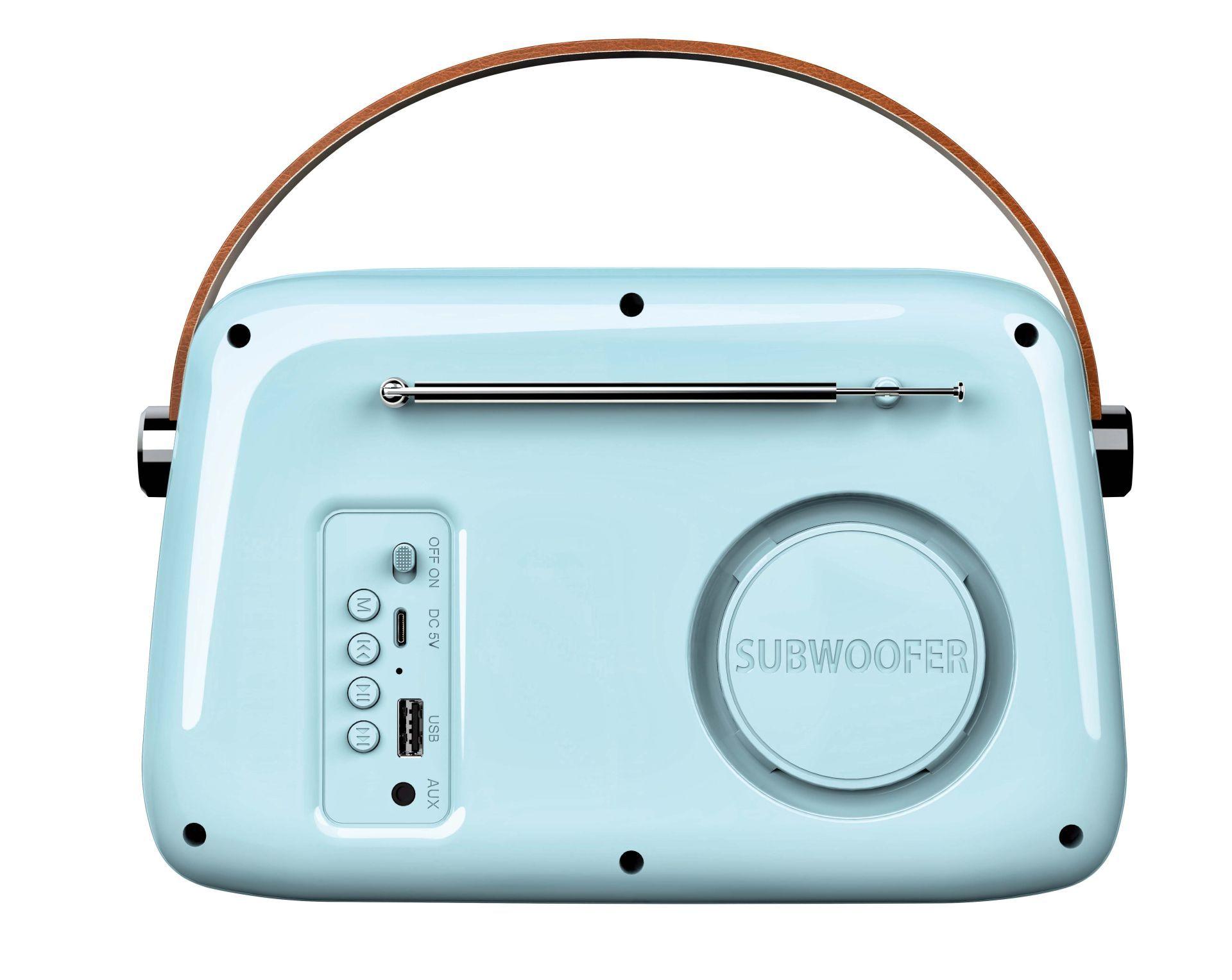 Rádio LEDWOOD Alma Retro FM (30 W - Bluetooth - Azul), miniatura 2