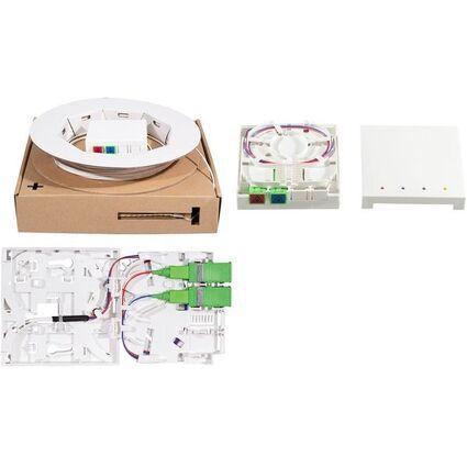 Caixa de Terminação FTTH LOGILINK FB2SC50 (2x SC/APC - Cabo 50 m - Branco)