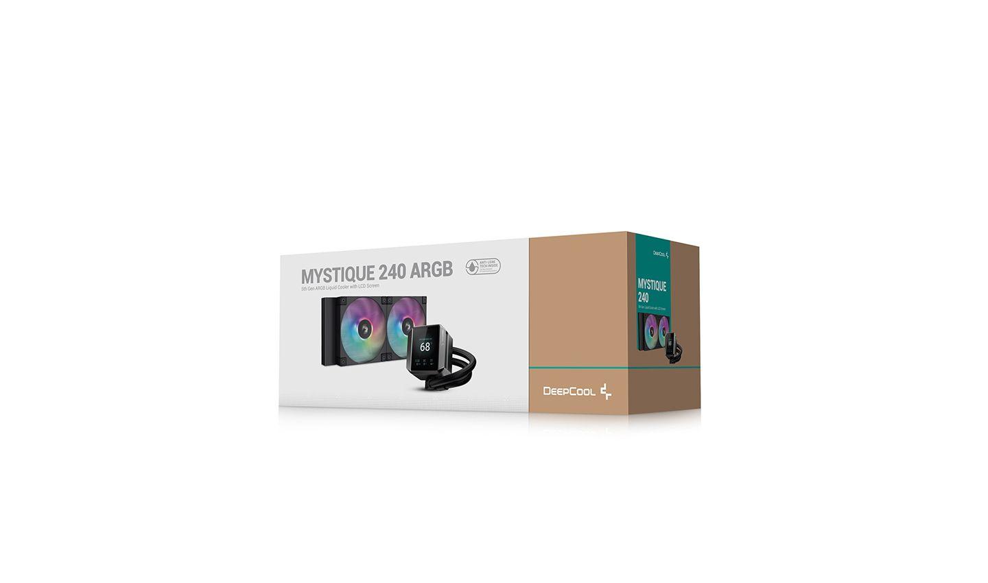 Refrigeração Líquida DEEPCOOL MYSTIQUE 240 ARGB (Radiador 240 mm - Ecrã LCD 2,8" - Preto) — miniatura 6