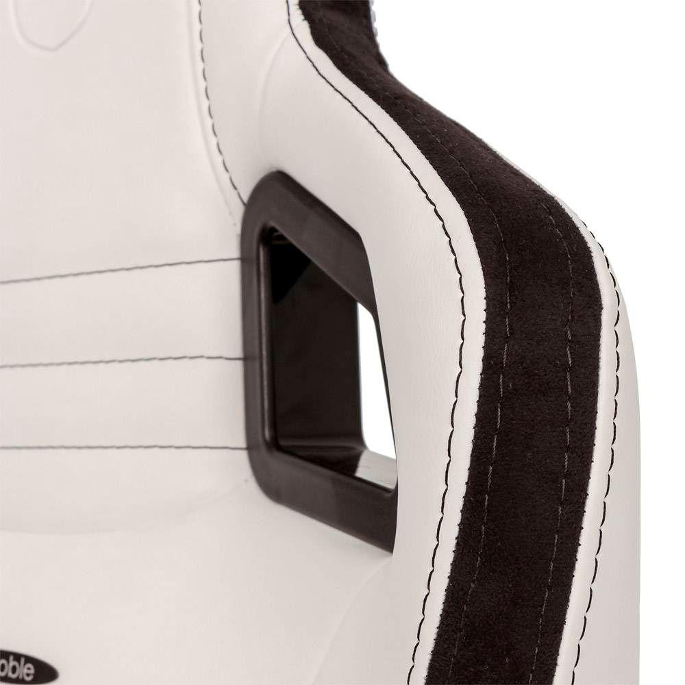 Cadeira Gaming NOBLECHAIRS EPIC (Poliuretano e pele sintética - Alumínio - Preto e branco - Branco/Preto) — miniatura 3