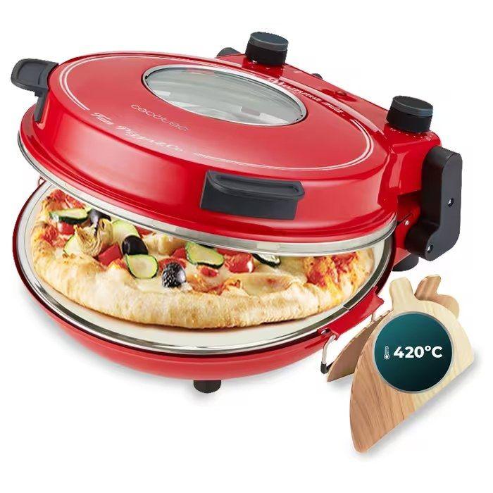 Forno de Pizzas Elétrico CECOTEC Fun Pizza&Co Mamma Mia Vista 3826 (Vermelho), miniatura 2