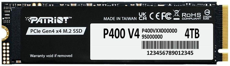 SSD PATRIOT P400 V4 (4 TB - M.2 2280 - PCI Express 4.0 NVMe)