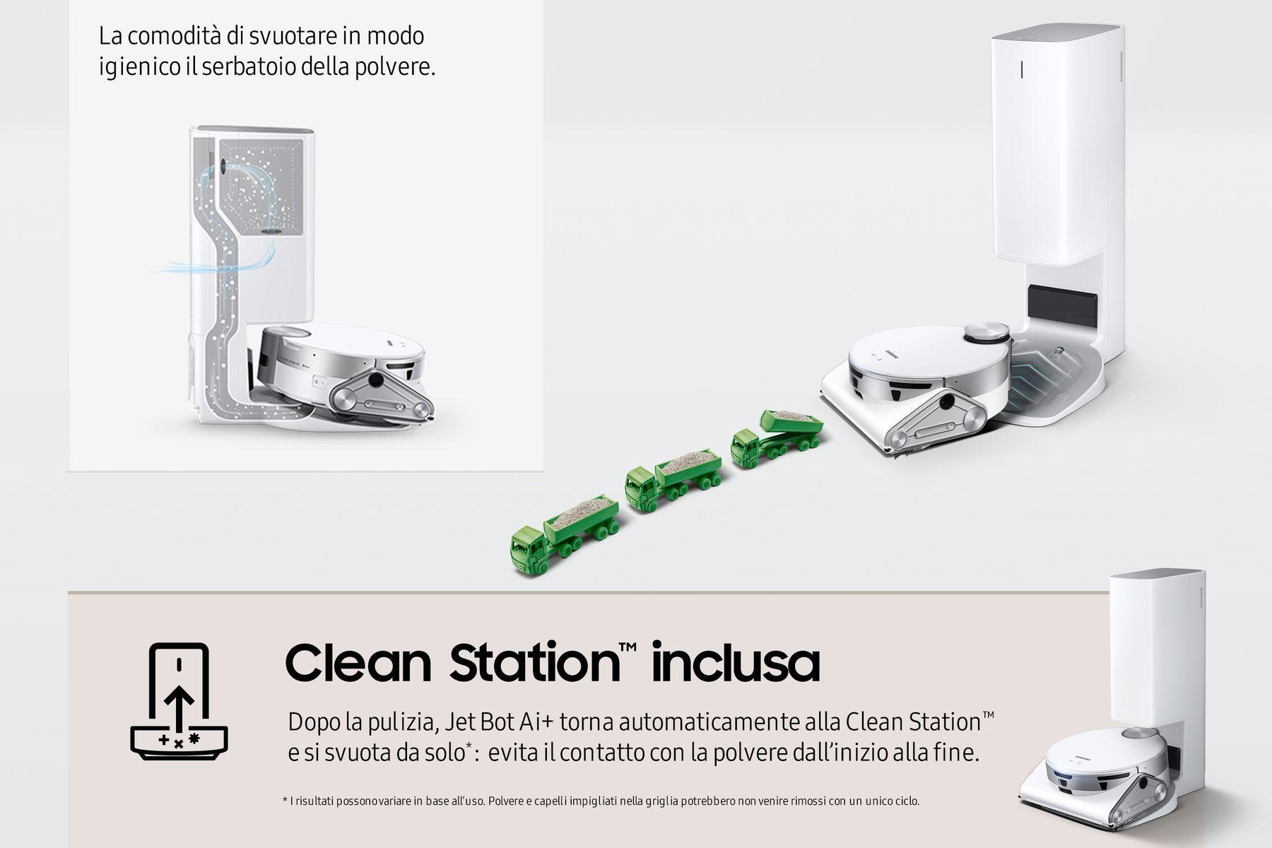 Robot Aspirador SAMSUNG Jet Bot AI+ VR50T95735W/WA (Altura 13,65 cm - 90 min - 0,2 l - Prateado e Branco), miniatura 4