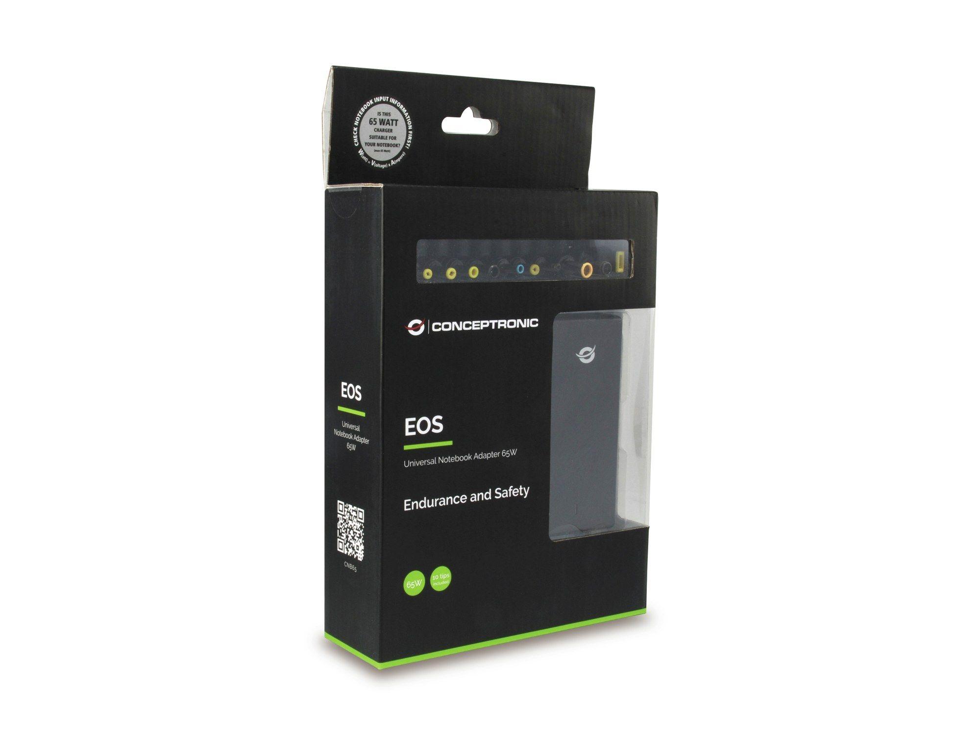 Carregador de Portátil CONCEPTRONIC CNB65 (Qualquer marca - AC-DC - Preto), miniatura 3