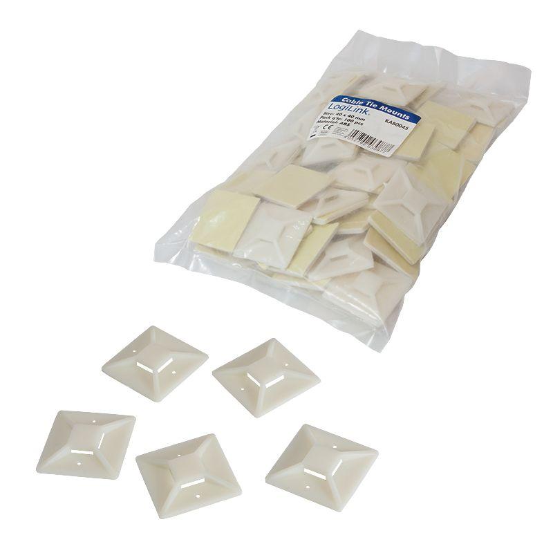 Suporte Autocolante para Braçadeiras LOGILINK KAB0045 (Sintéticos ABS - Natural) — miniatura 2
