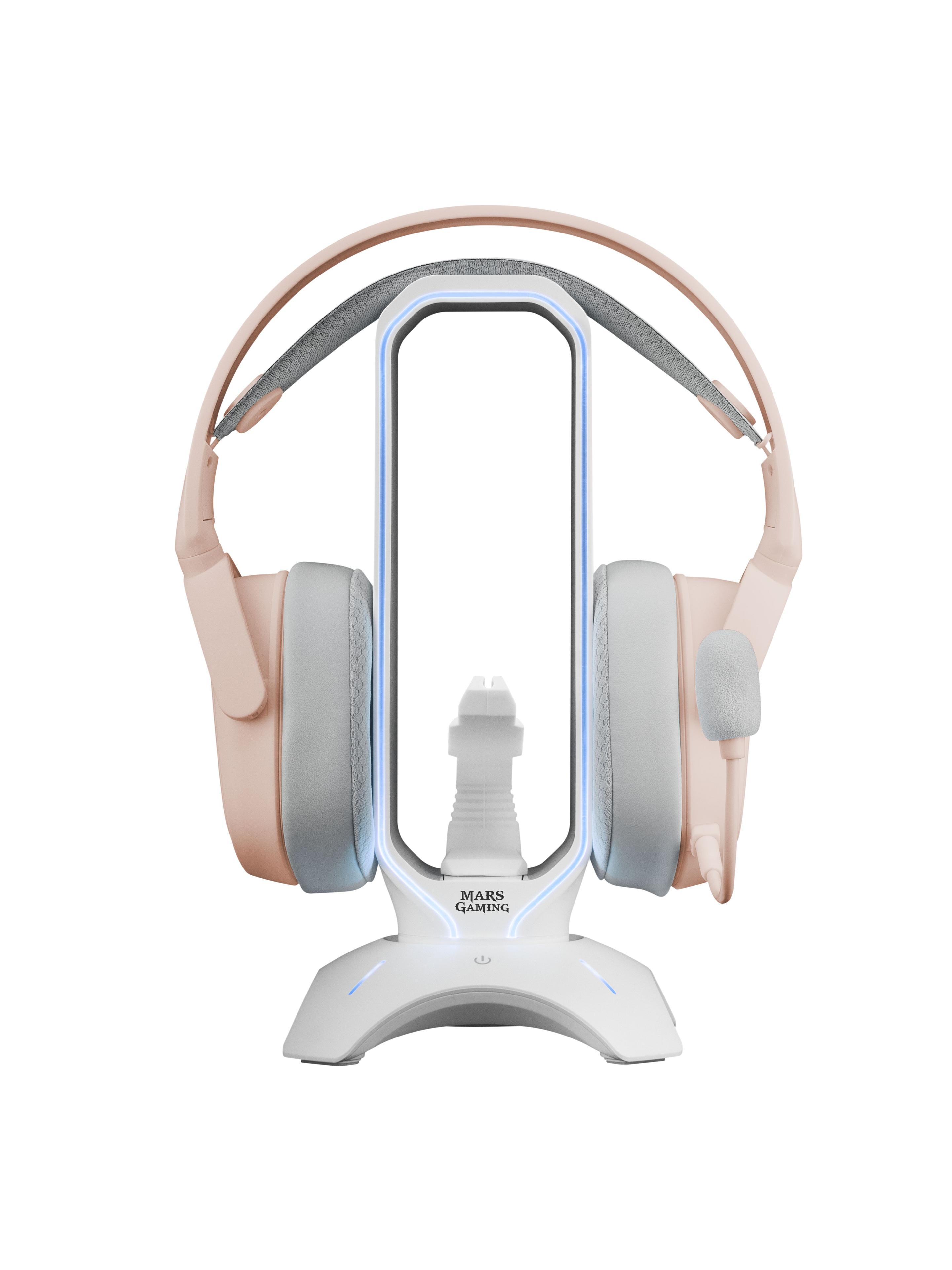 Suporte para Auscultadores MARS GAMING MHHPRO (USB Type-A - Qualquer marca - Branco), miniatura 7