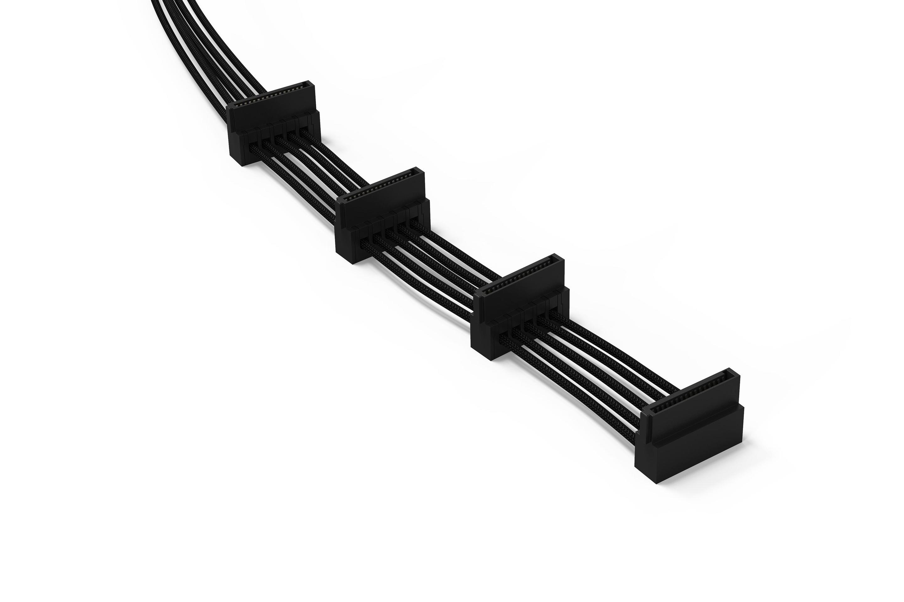 Cabo de Alimentação SATA BE QUIET! CS-3440 (4x SATA 15 Pinos - 40,5 cm - Preto)