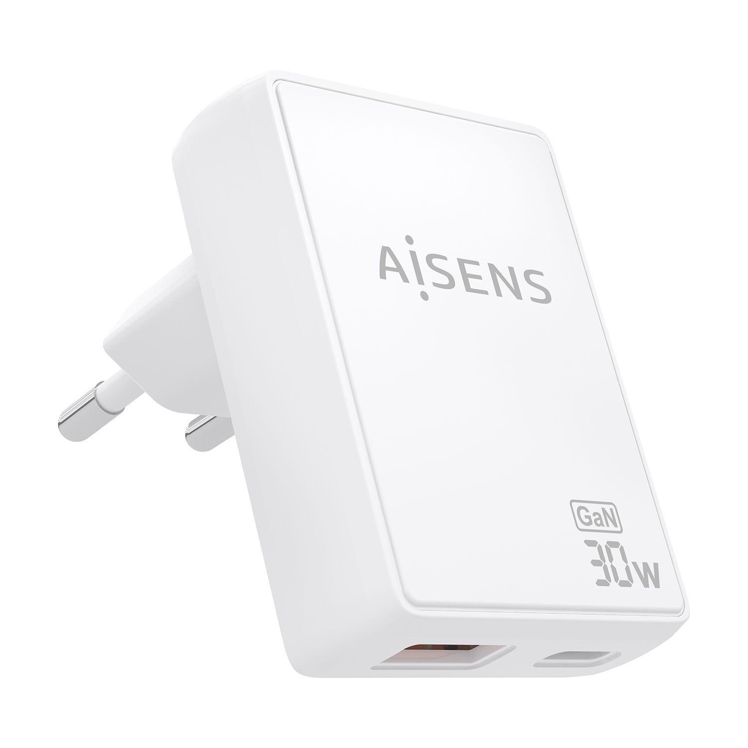 Carregador de Parede AISENS ASCH-30W2P074-W (30 W - Branco)