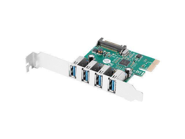 Placa Controladora USB LANBERG PCE-US3-004 (Perfil completo / baixo perfil - Renesas NEC/uPD720201 - Verde e Metálico)
