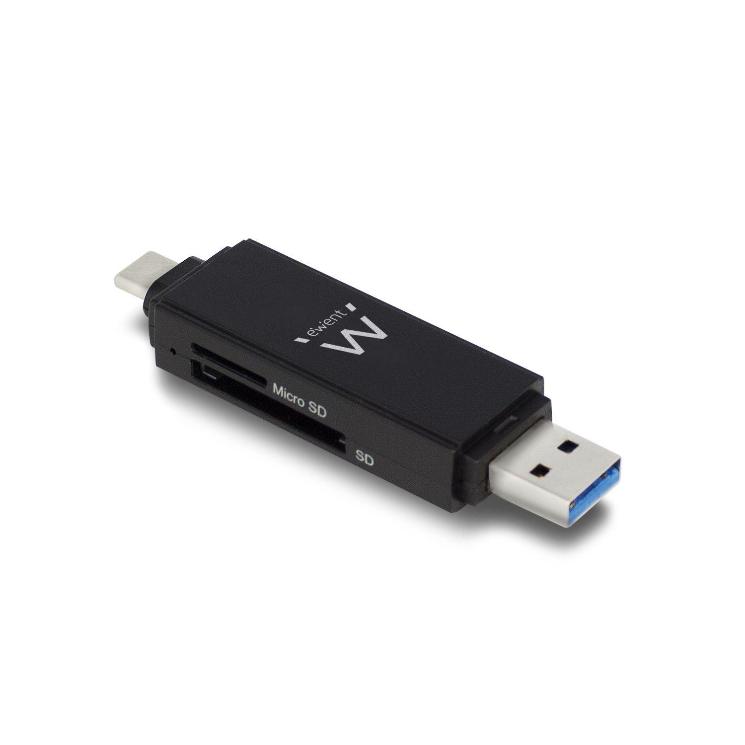 Leitor de Cartões de Memória EWENT EW1075 (Preto)