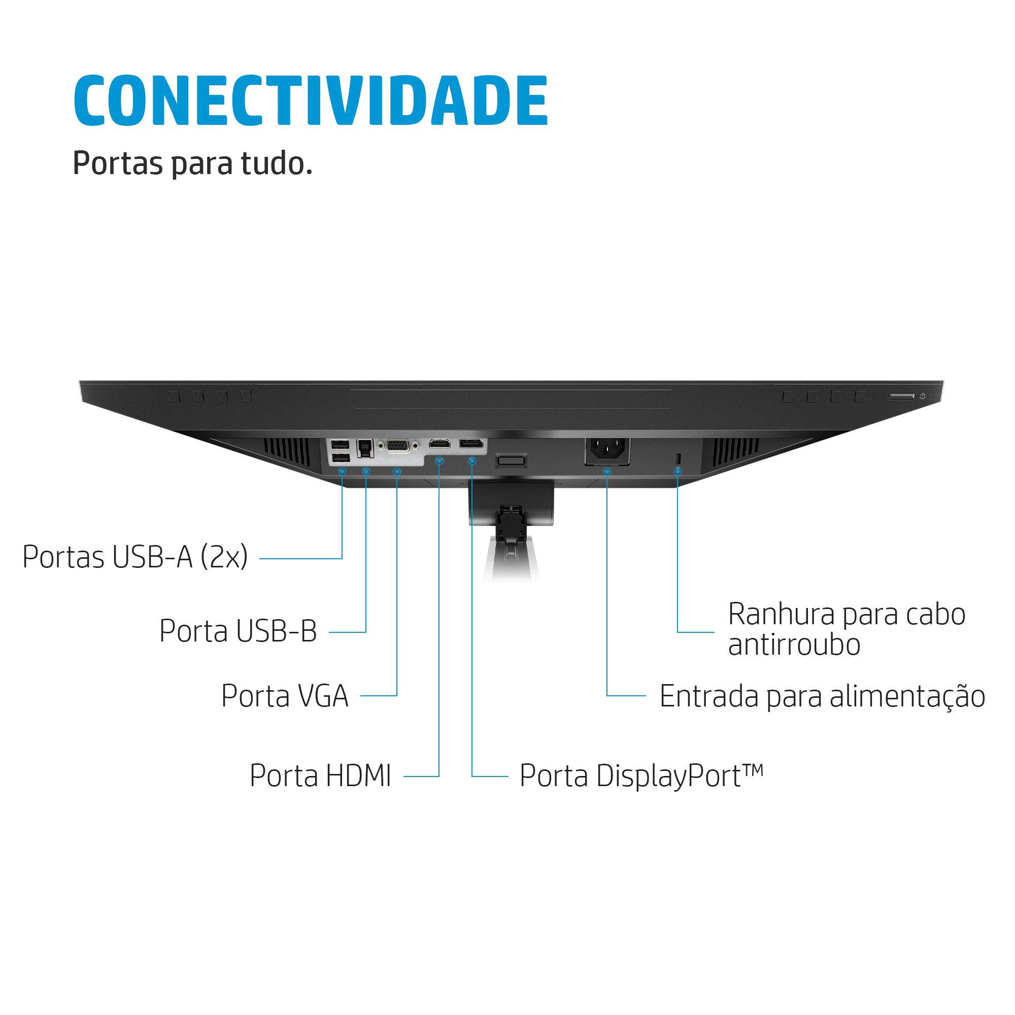 Monitor HP E24mv G4 (23,8" - IPS - 60 Hz - Preto) — miniatura 4
