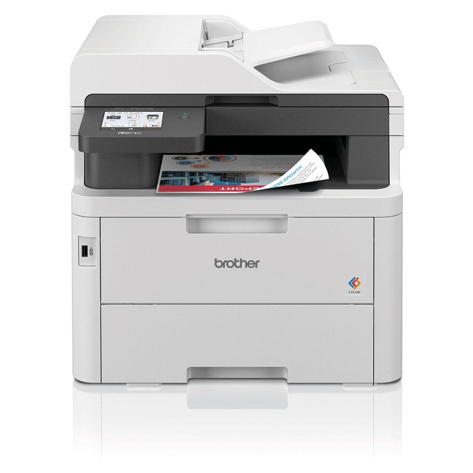 Impressora Multifuncional Laser LED BROTHER MFC-L3760CDW (A4 - Impressão a cores - 250 folhas - Preto e Branco)